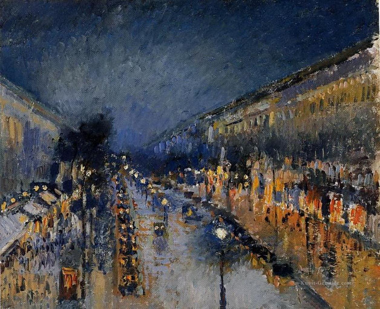 das Boulevard Montmartre in der Nacht 1897 Camille Pissarro Ölgemälde